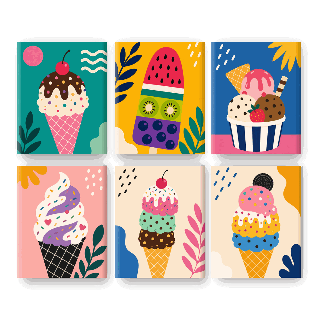 6 Mini Paintings | Ijsjes Set