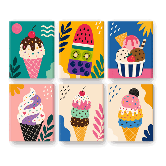 6 Mini Paintings | Ijsjes Set