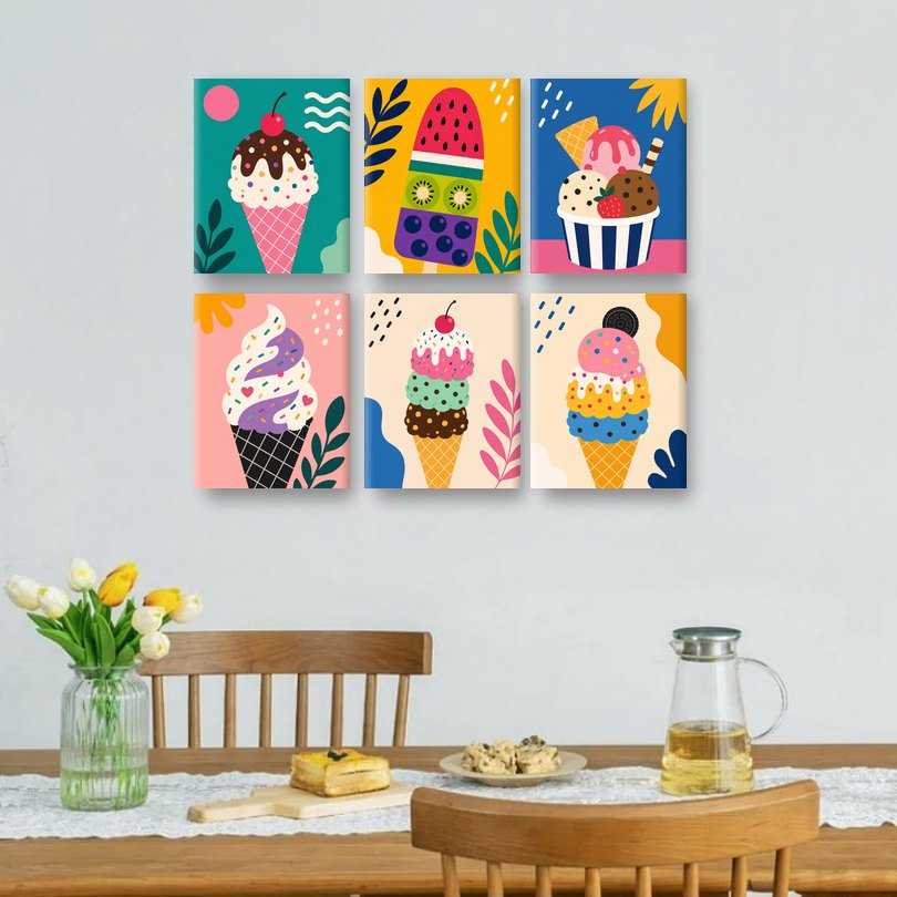 6 Mini Paintings | Ijsjes Set