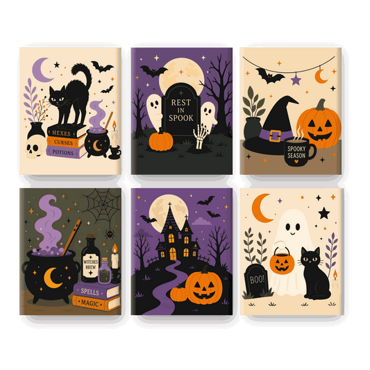 6 Mini Paintings | Heksen Keuken Set - Schilder Op Nummers