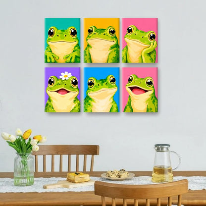 6 Mini Paintings | Vrolijke Kikker Set