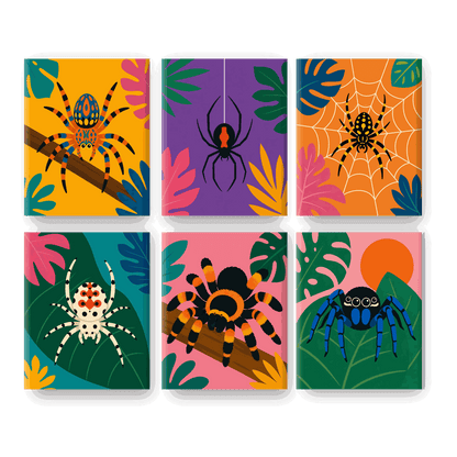 6 Mini Paintings | Exotische Spin Set