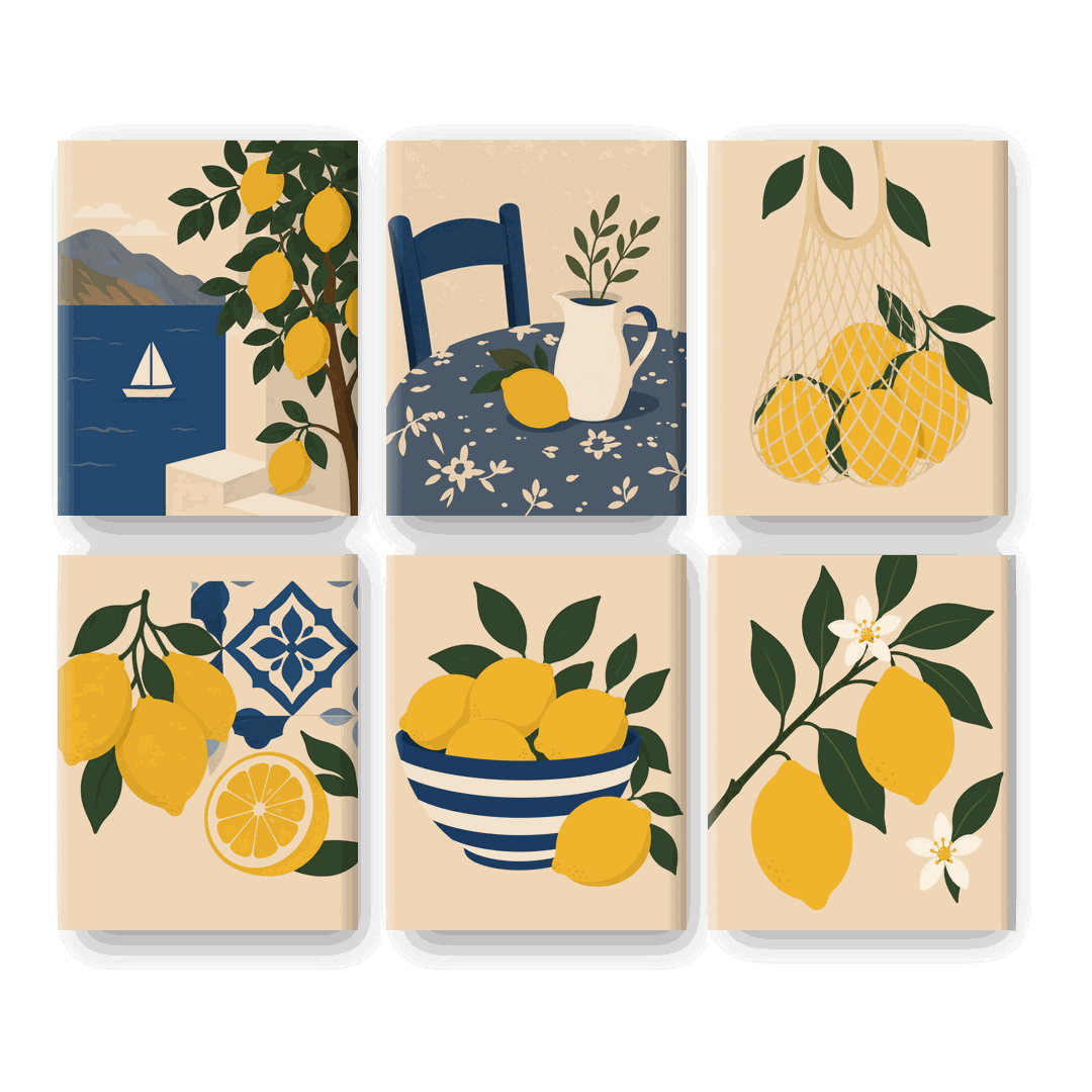 6 Mini Paintings | Amalfi Set