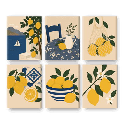 6 Mini Paintings | Amalfi Set