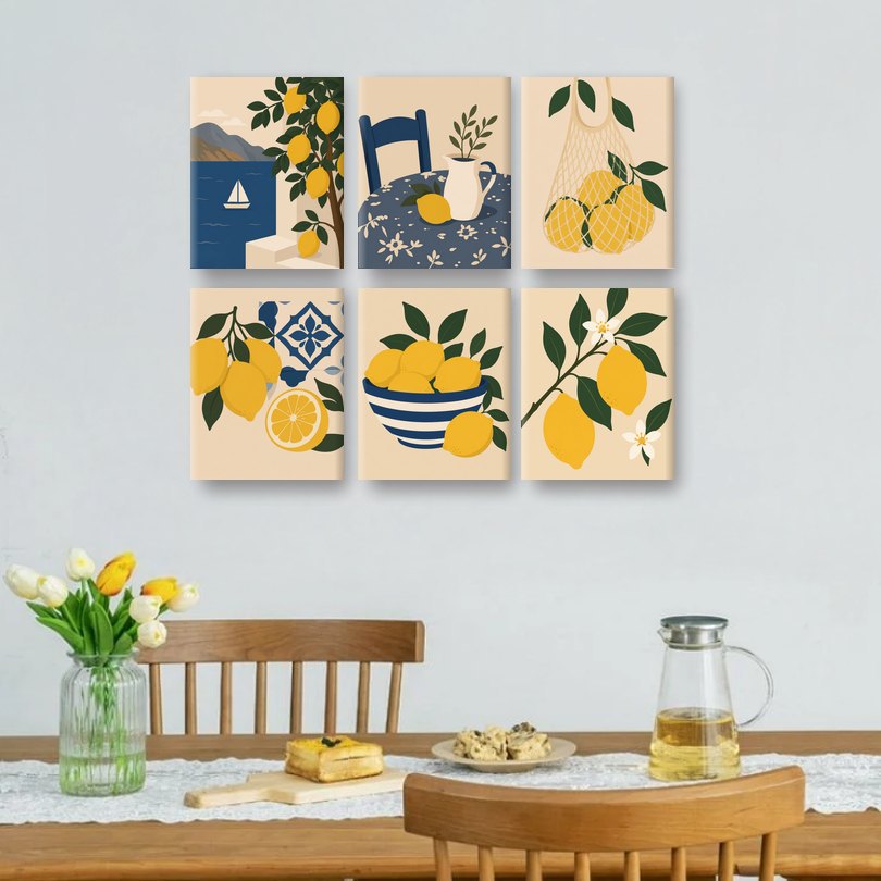 6 Mini Paintings | Amalfi Set