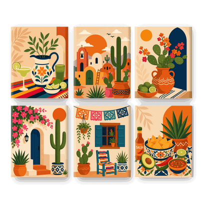 6 Mini Paintings | Margarita Set