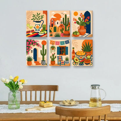 6 Mini Paintings | Margarita Set