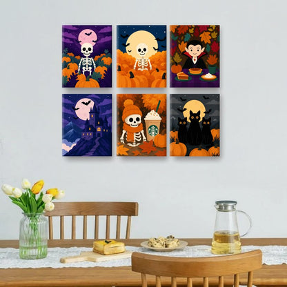 6 Mini Paintings | Herfst Spooktacular Set