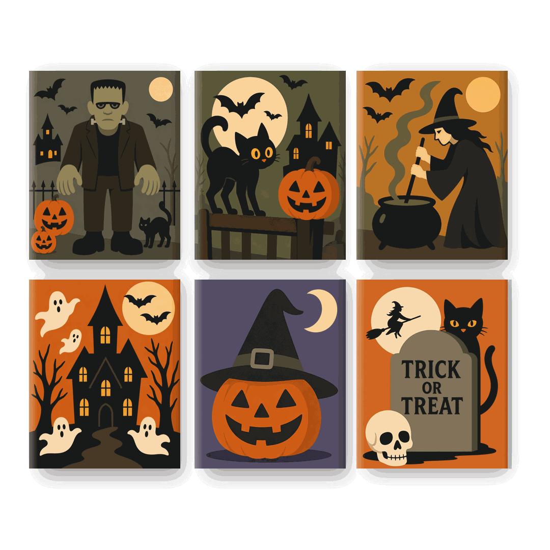 6 Mini Paintings | Halloween Spoken Set