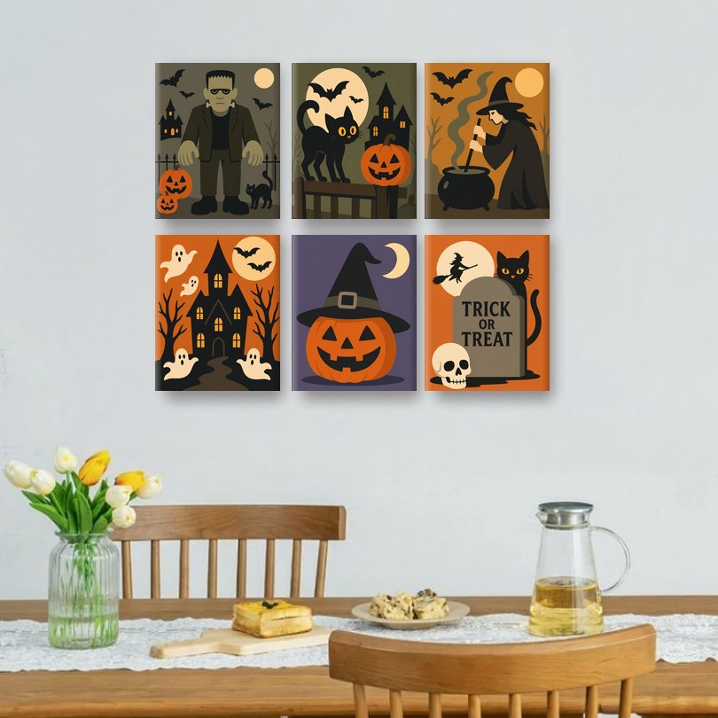 6 Mini Paintings | Halloween Spoken Set
