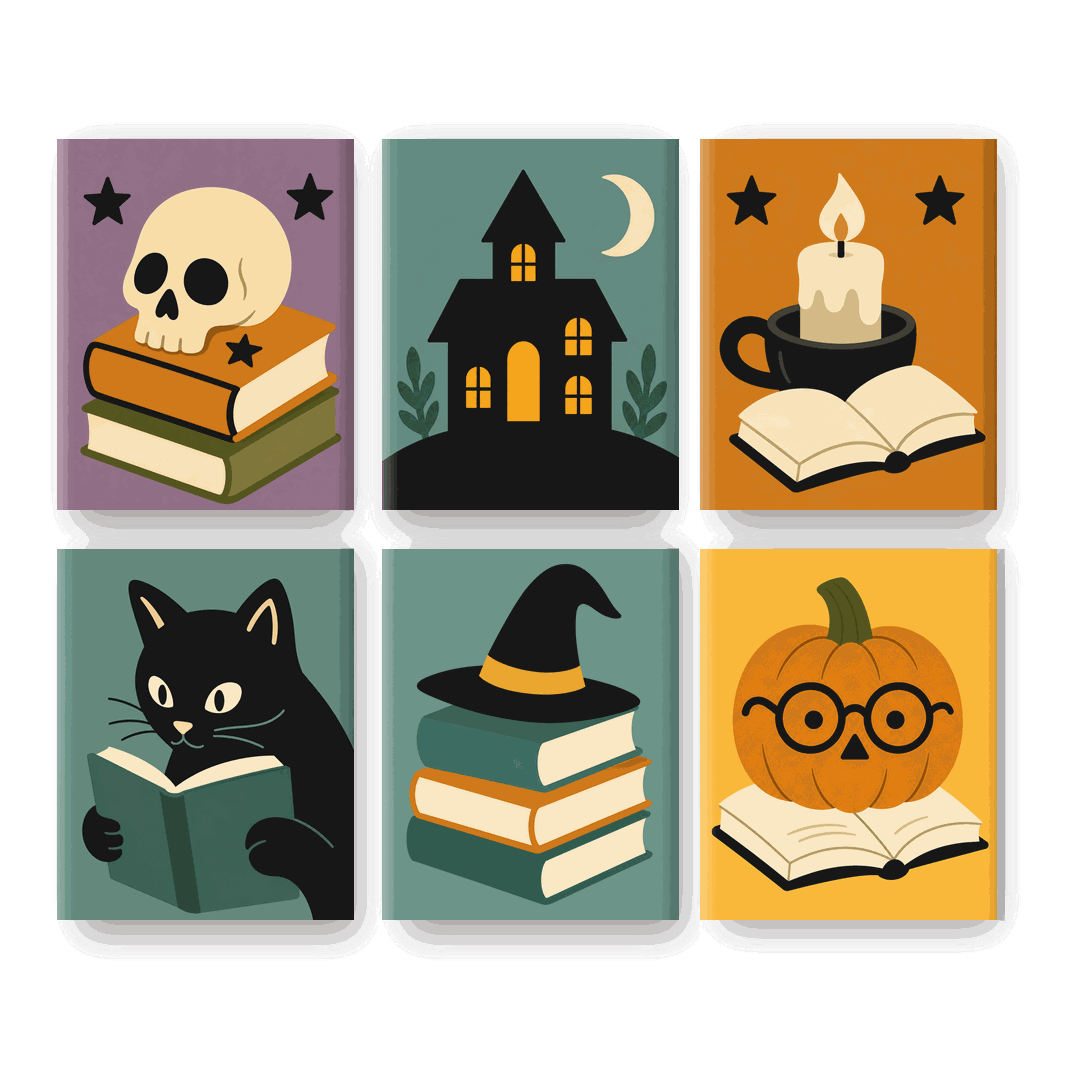 6 Mini Paintings | Heks Bibliotheek Set - Schilder Op Nummers