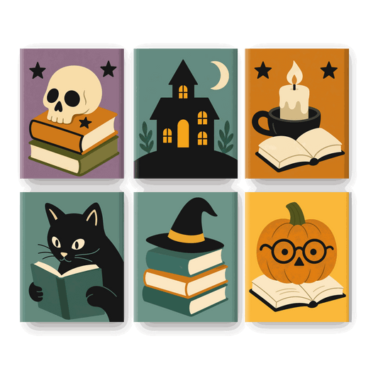 6 Mini Paintings | Heks Bibliotheek Set - Schilder Op Nummers