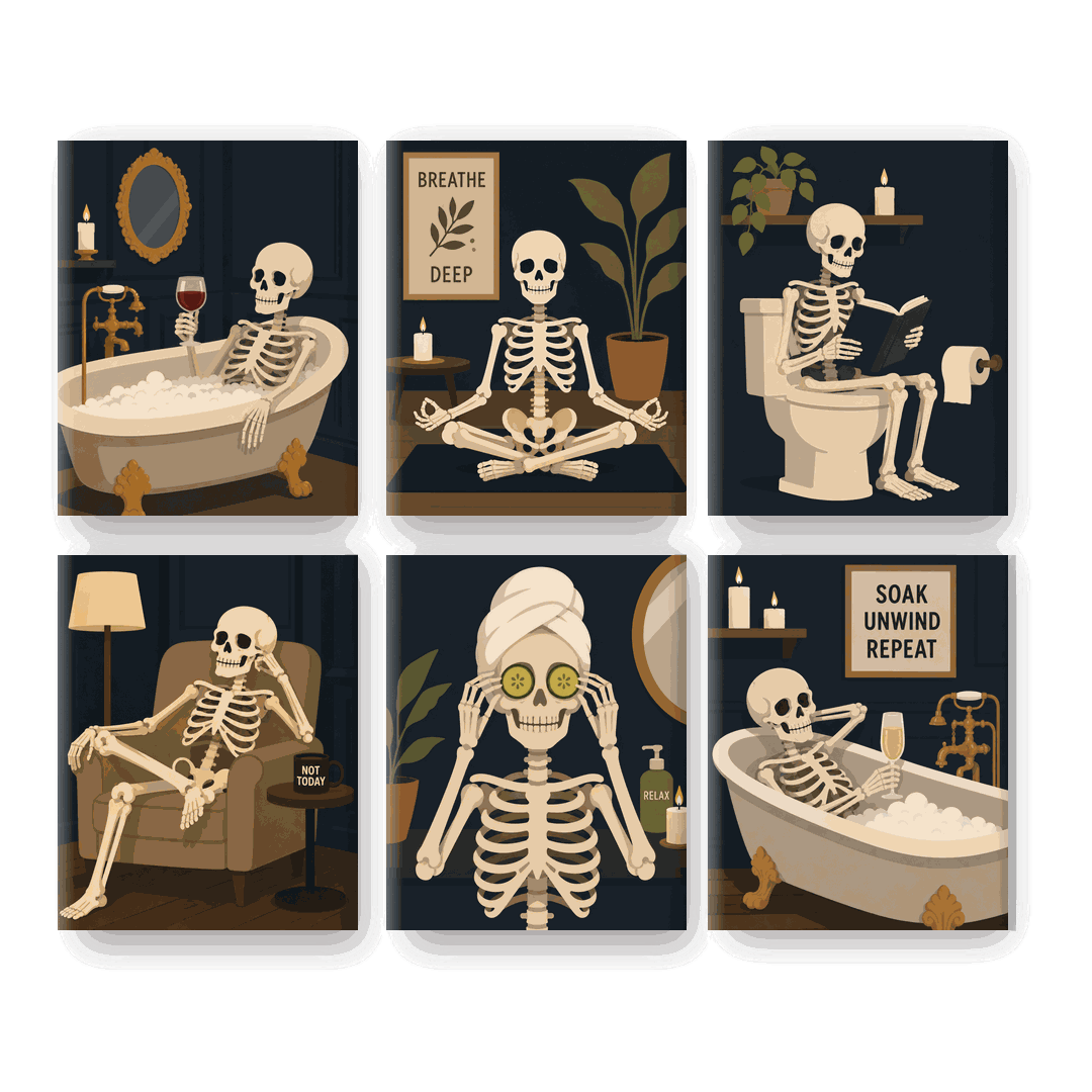 6 Mini Paintings | Soaking My Bones Set