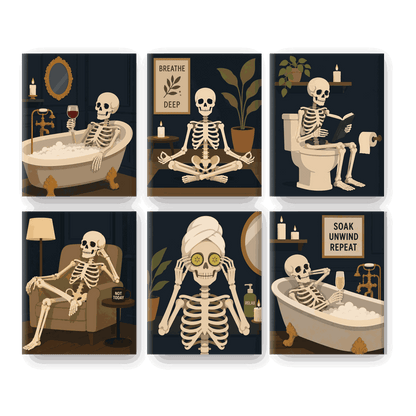 6 Mini Paintings | Soaking My Bones Set