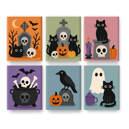 6 Mini Paintings | Spooky Kleine Vriendjes Set