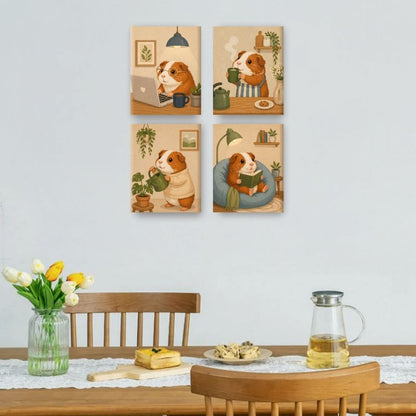 4 Mini Paintings | Cavia Set