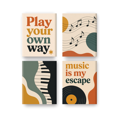 4 Mini Paintings | Muziek Set