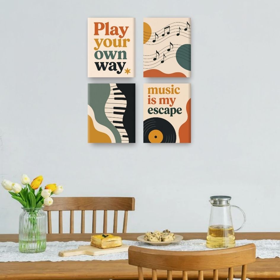 4 Mini Paintings | Muziek Set