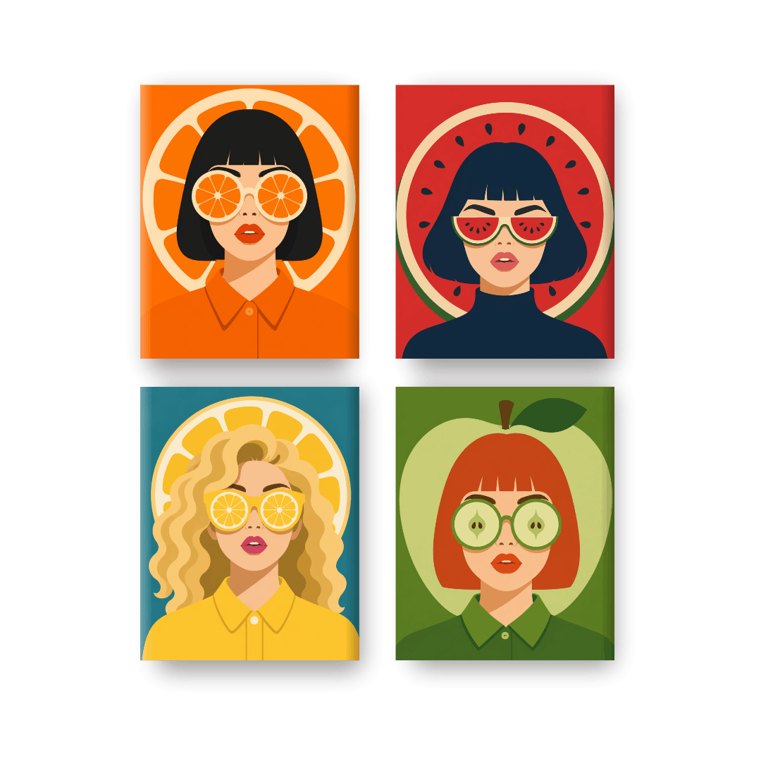 4 Mini Paintings | Tropicana Set