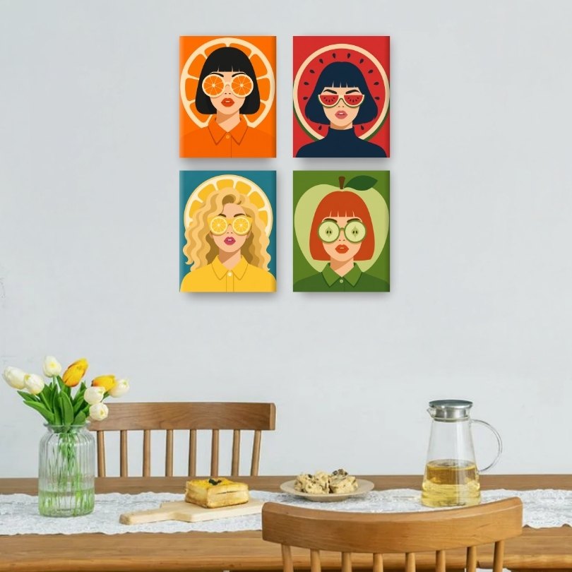4 Mini Paintings | Tropicana Set