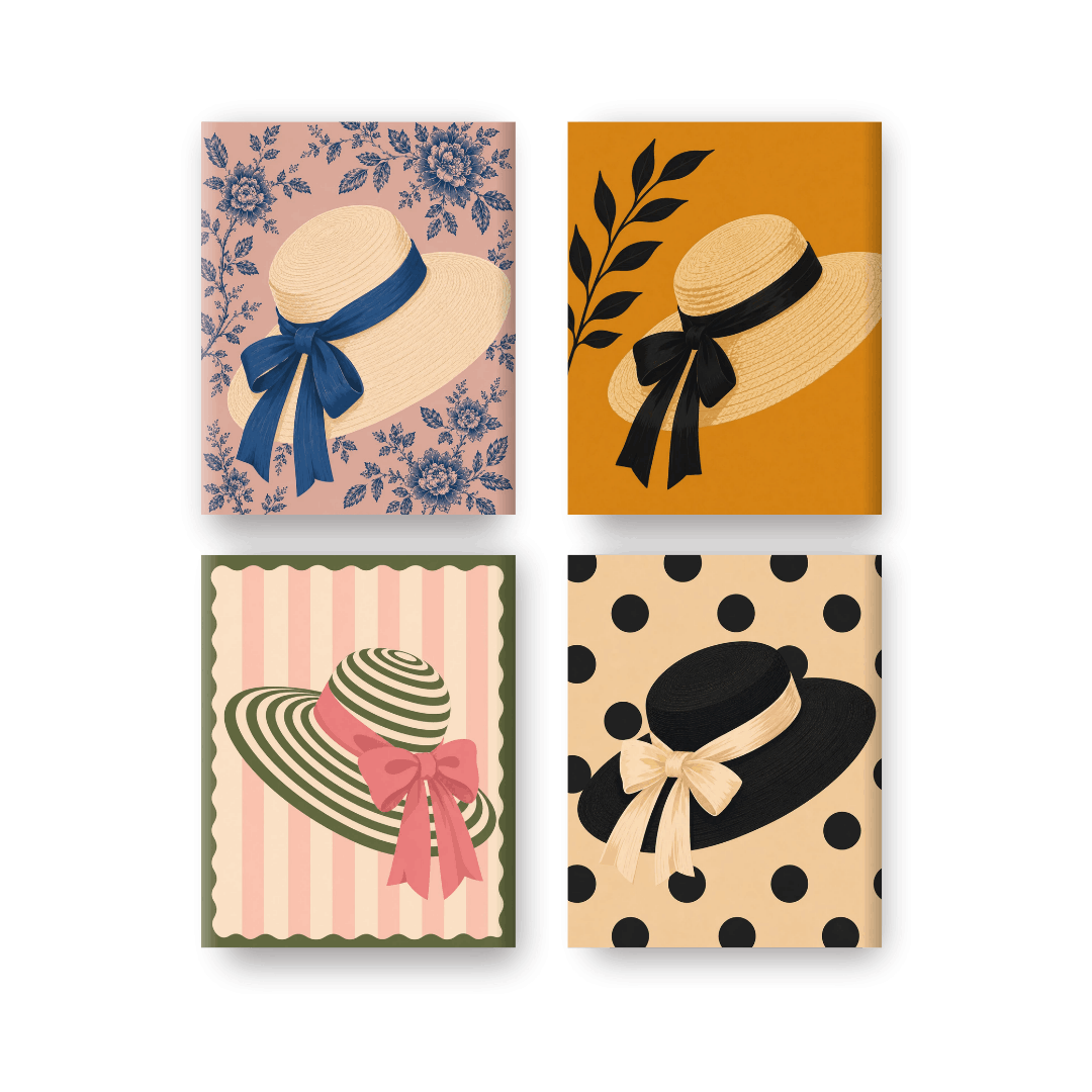 4 Mini Paintings | Zomerhoed Set