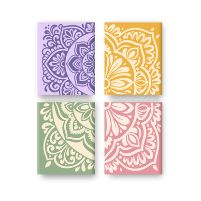 4 Mini Paintings | Mandala Set