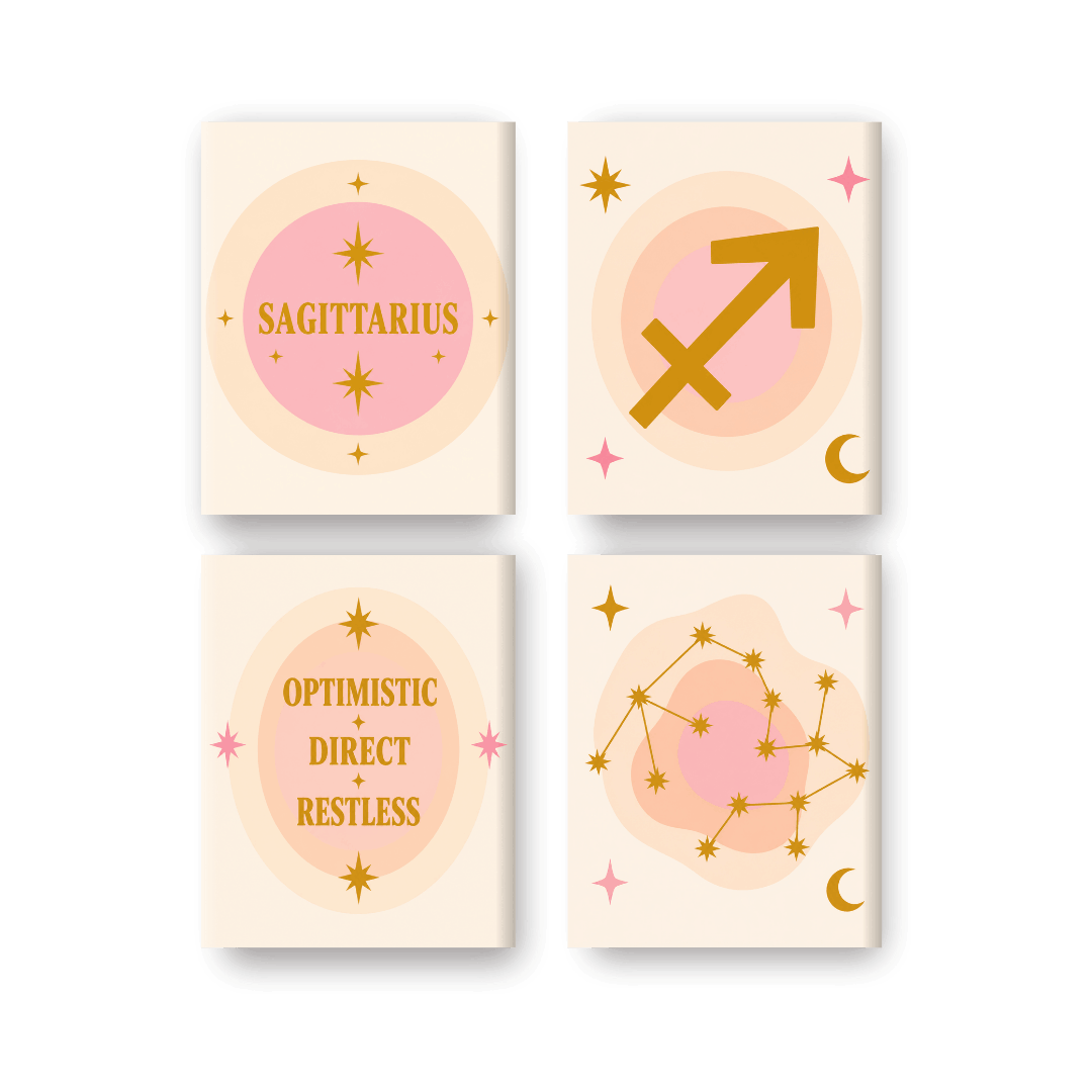 4 Mini Paintings | Boogschutter Set