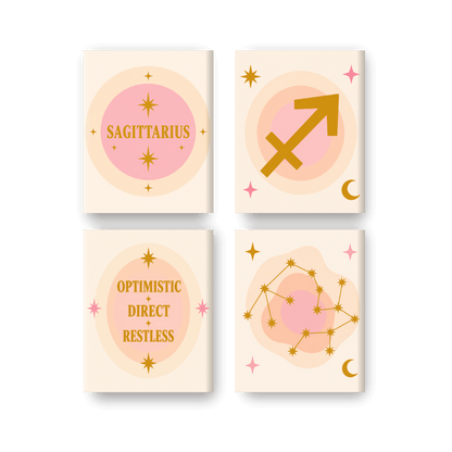 4 Mini Paintings | Boogschutter Set