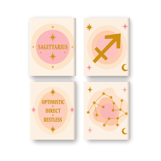 4 Mini Paintings | Boogschutter Set