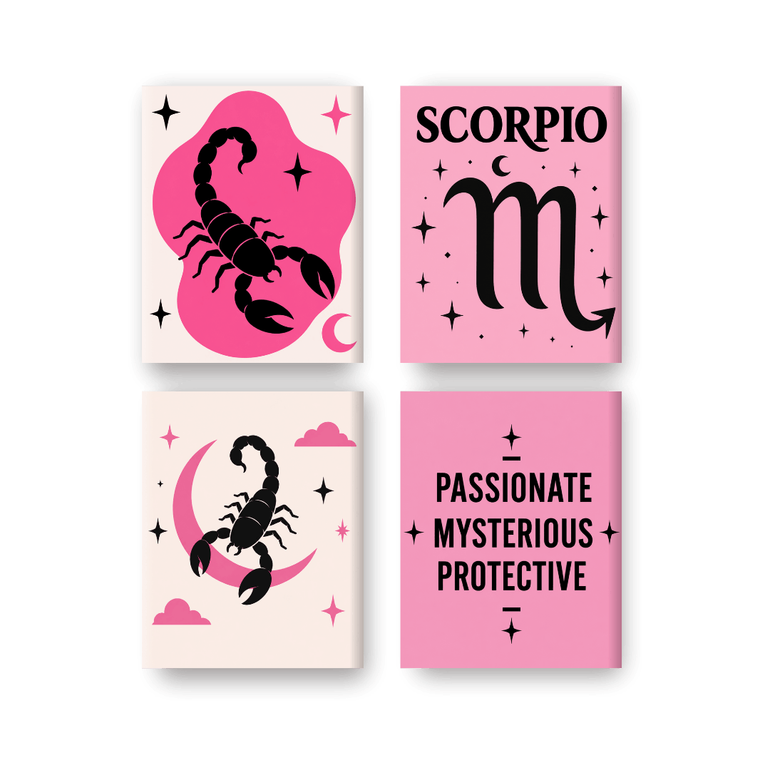 4 Mini Paintings | Schorpioen Set