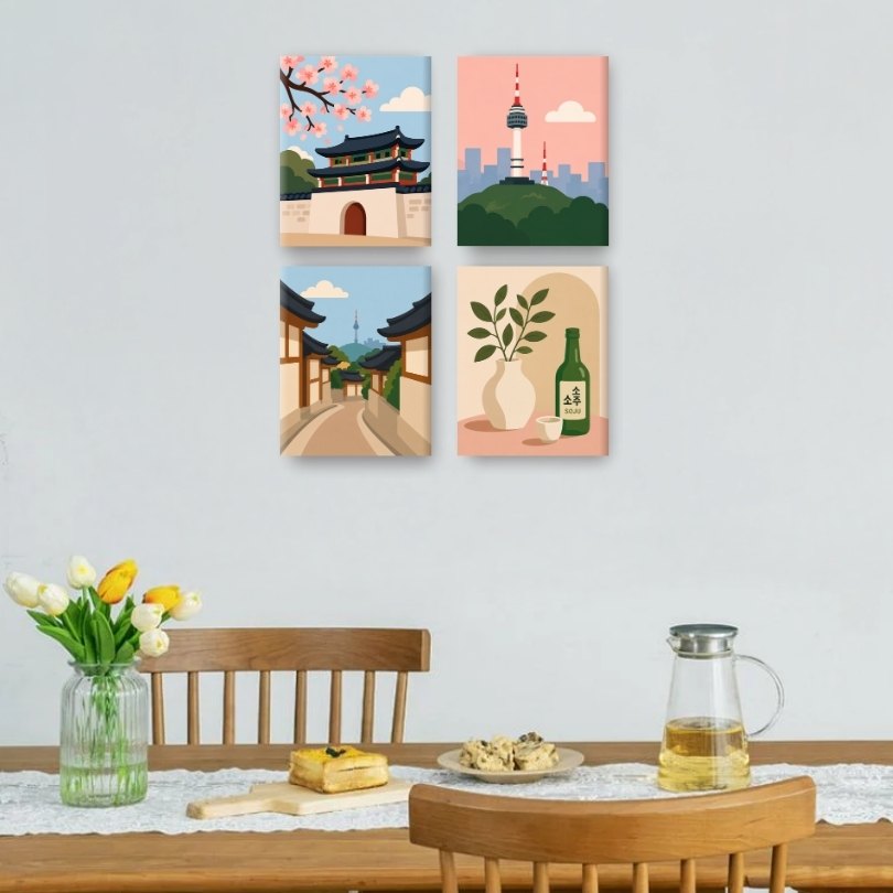 4 Mini Paintings | Soju Set