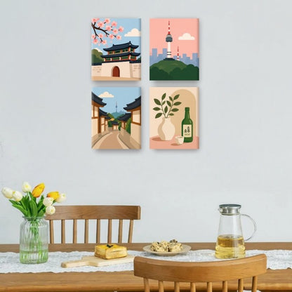 4 Mini Paintings | Soju Set