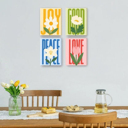 4 Mini Paintings | Vreugde Set