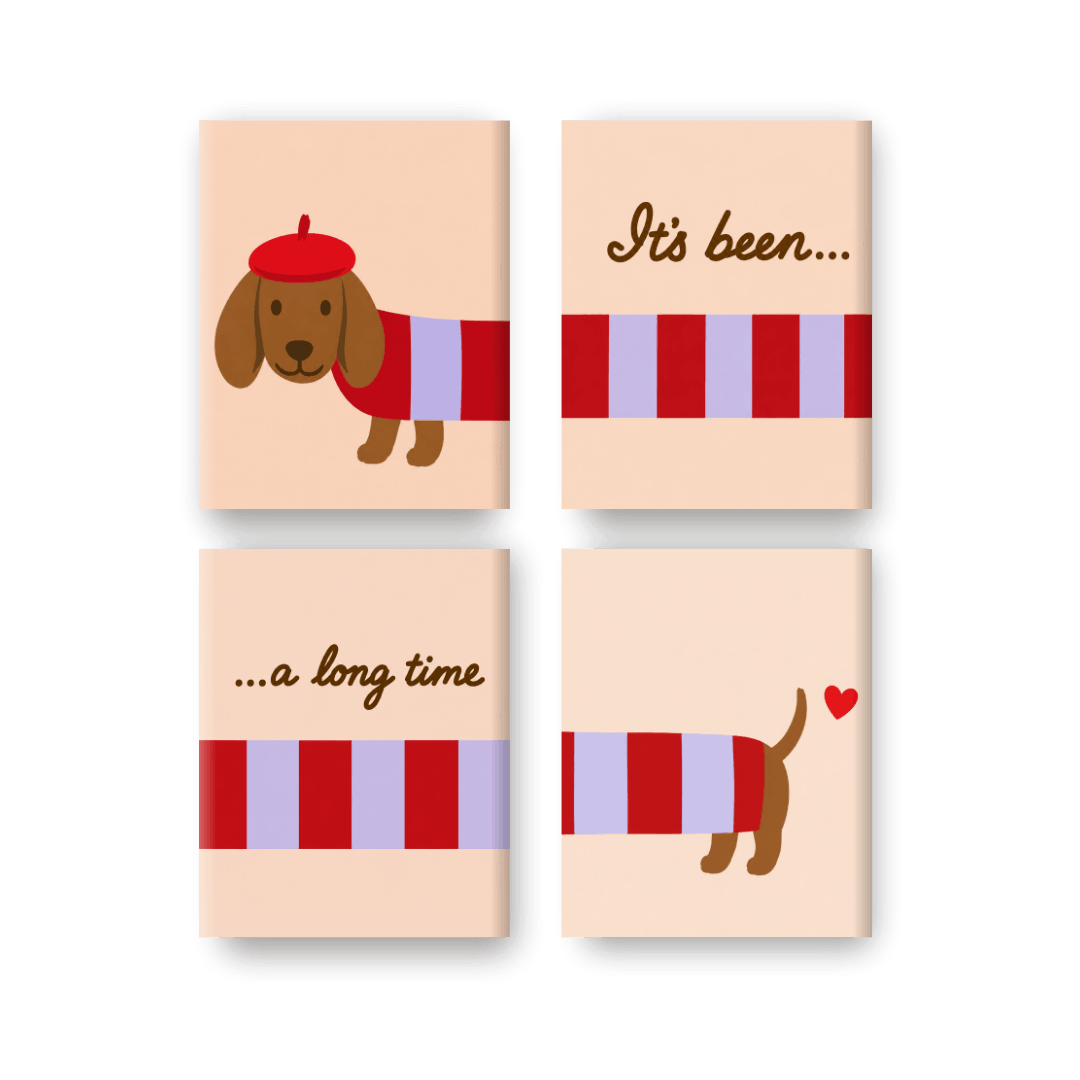 4 Mini Paintings | It's Been a Long Time Set