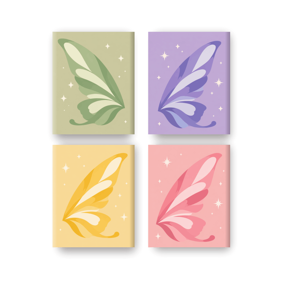 4 Mini Paintings | Feeënvleugels Set