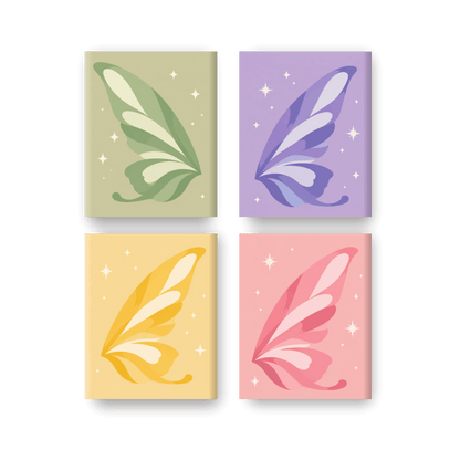 4 Mini Paintings | Feeënvleugels Set