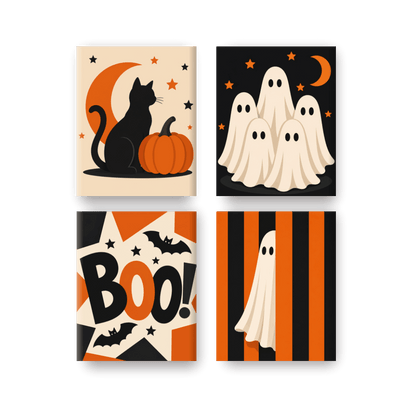 4 Mini Paintings | Boo Crew Set - Schilder Op Nummers