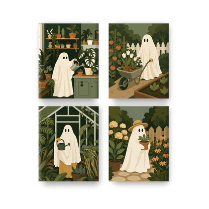 4 Mini Paintings | Spook Tuin Set