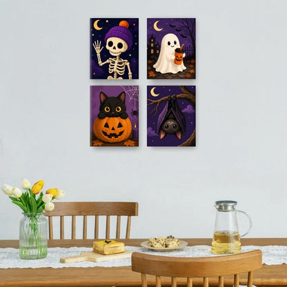 4 Mini Paintings | Pompoen Maatjes Set