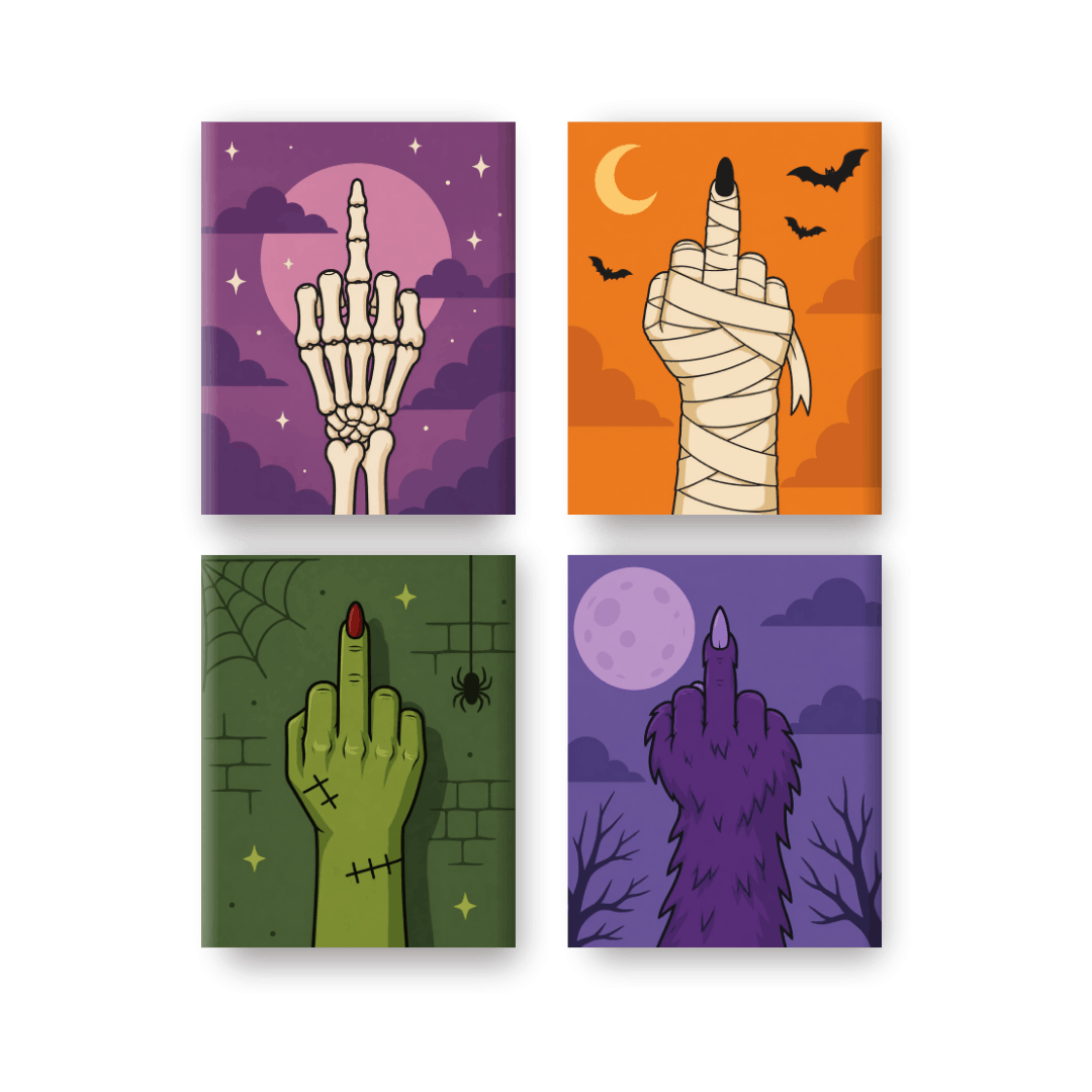 4 Mini Paintings | Zero Boos Given Set