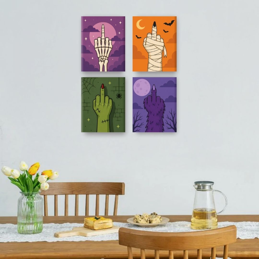 4 Mini Paintings | Zero Boos Given Set