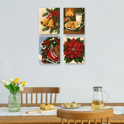 4 Mini Paintings | Kerst Comfort Set