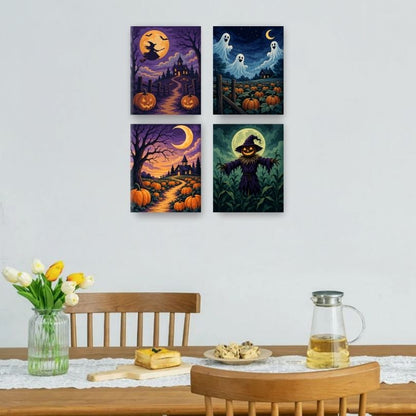4 Mini Paintings | Middernacht Verhalen Set