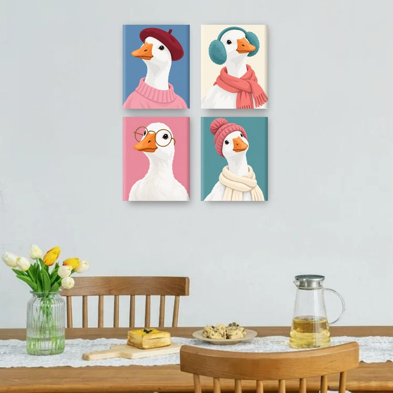 4 Mini Paintings | Koud & Charmant Set