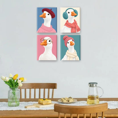 4 Mini Paintings | Koud & Charmant Set