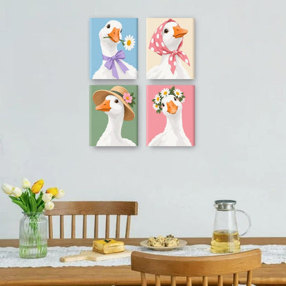 4 Mini Paintings | Tuin Liefjes Set