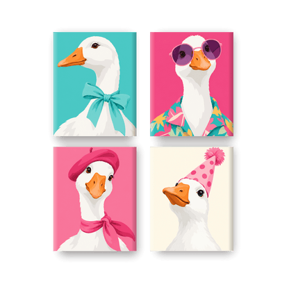 4 Mini Paintings | Gans Glamour Set