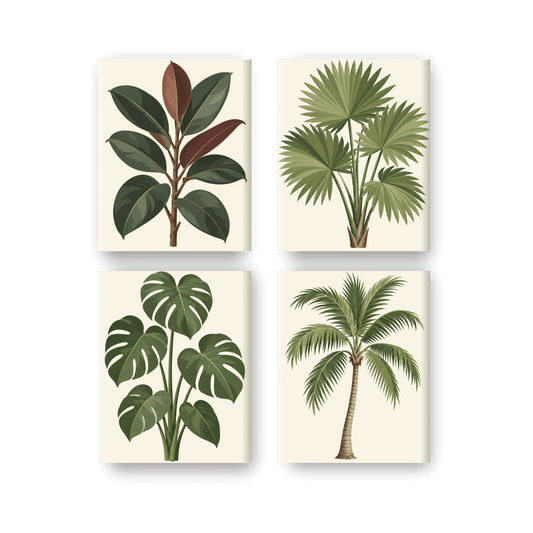 4 Mini Paintings | Weelderige Botanicals Set
