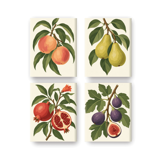 4 Mini Paintings | Boomgaard Schatten Set
