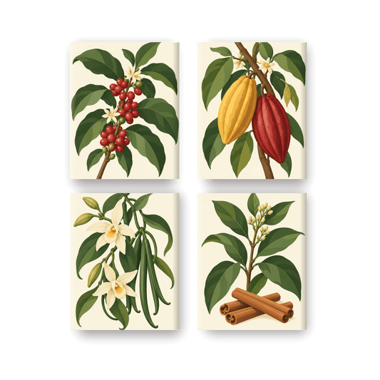 4 Mini Paintings | Tropische Smaken Set